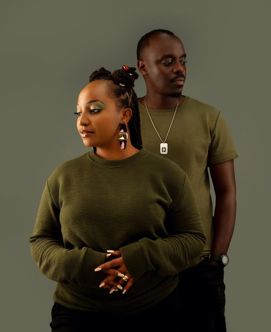 Linc and Veve standing together