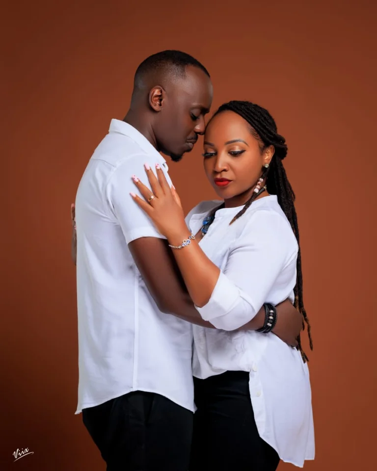 couple-embrace-white-shirts-brown-bg-linc-and-veve